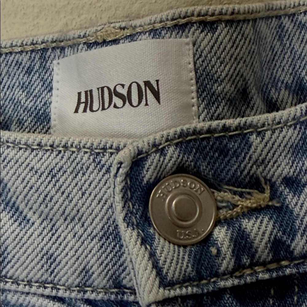 Hudson Jeans Acid Wash Denim Jolene Wide Leg - Picture 4 of 10
